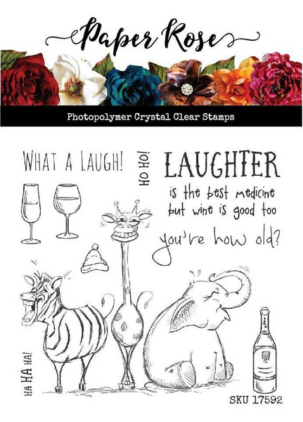 Paper Rose Clear Stamps 4"X6", Laughing Animals (17592)