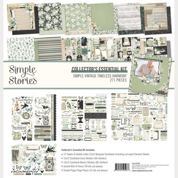 Simple Stories,  12x12 Collector's Essential Kit, Simple Vintage Timeless Harmony (27001)