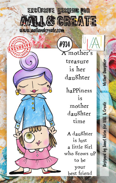 AALL & Create, A7 Clear Stamp by Janet Klein, Mother Daughter (#934)