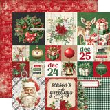 Simple Stories, Simple Vintage Believe Double-Sided Cardstock 12"X12", 2x2/4x4 Elements (#25513)