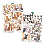 Katy Sue, Crafty Kittens Die Cut Topper & Decoupage Collection