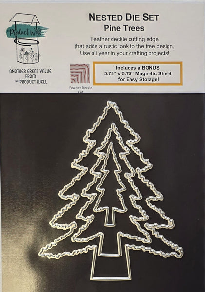 The Product Well, Feather Dekle Cutting Edge, Nested Die Set, Pine Trees