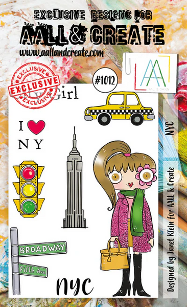 AALL & Create, #1012, NYC, A6 Clear Stamp, Designed by Janet Klein