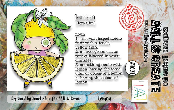 AALL & Create, #1021, Lemon, A7 Photopolymer Clear Stamp Set by Janet Klein