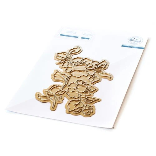 Pinkfresh Studio, Hot Foil Plate, Joyful Peonies