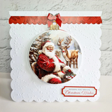 Katy Sue, Die Cut Decoupage,Santa & Rudolph Bauble (pack of 3)