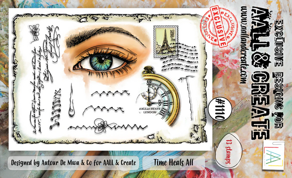 AALL And Create A6 #1110 Photopolymer Clear Stamp Set, Time Heals All by Autour De Mwa