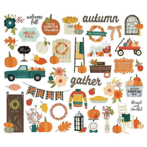 Simple Stories, Fall Farmhouse, Bits & Pieces 42/Pkg (11120)