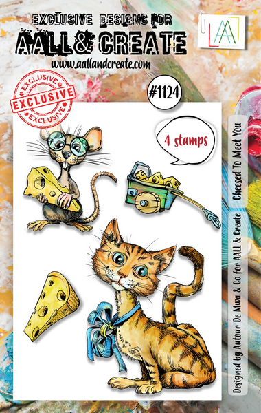 AALL And Create A7 #1124 Photopolymer Clear Stamp Set, Cheesed to Meet You by Autour De Mwa
