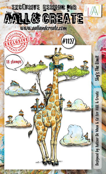 AALL & Create, #1127, Sky's The Limit, A6 Clear Stamps, Designed by Autour De Mwa