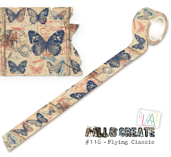 AALL & Create, Layer-It-Up Washi Tape, #116, Flying Classic