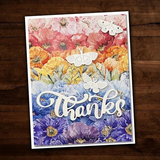 Paper Rose, Dies, Hand Lettered, Thanks (25606)