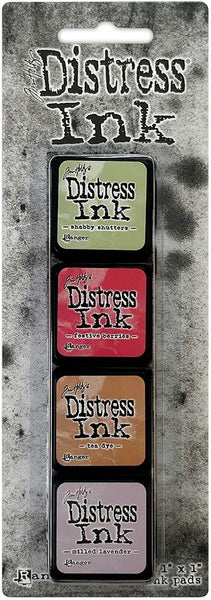 Tim Holtz Distress Mini Ink Pads 4/Pkg (Assorted)