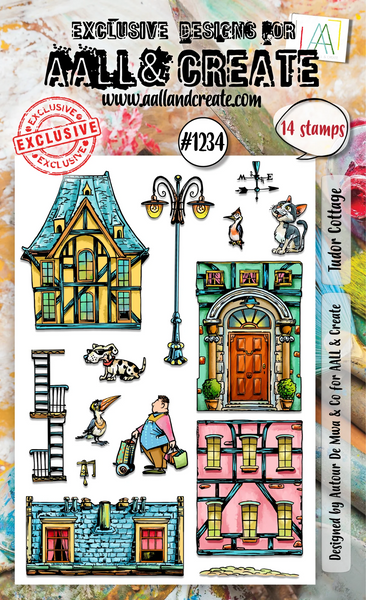 AALL & Create, #1234, Tudor Cottage, A6 Clear Stamps, Designed by Autour De Mwa