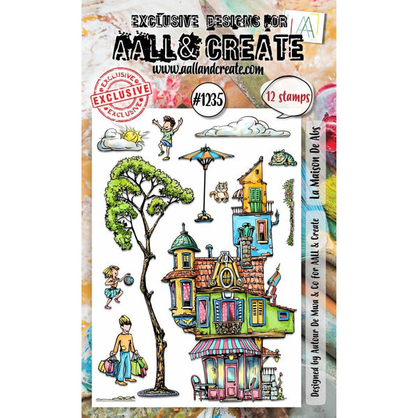 AALL & Create, #1235, La Maison De Abs, A6 Photopolymer Clear Stamp Set by Autour De Mwa