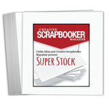 Cathie Allen and Creative Scrapbooker Magazine, 130 lbs 12x12 Double Thick Smooth Cardstock, White (Sold Individually)