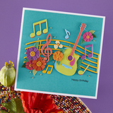 Spellbinders, Musical Notes & Stave Pop-Up Etched Dies by Bibi Cameron (S5-687)