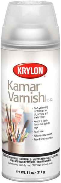 Krylon® Kamar Varnish Aerosol Spray, 11oz, Clear (1312)