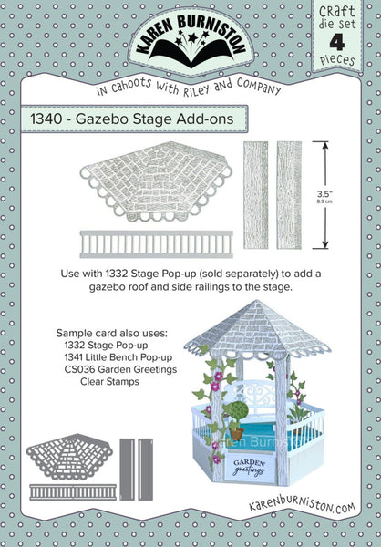 Karen Burniston Dies, Gazebo Stage Add-ons (1340)
