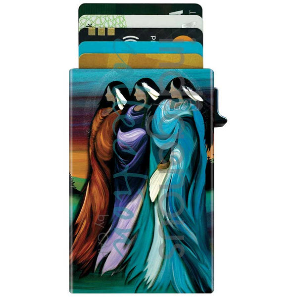 Three Sisters, RFID Metal Card Holder by Betty Albert