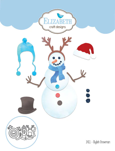 Elizabeth Craft Metal Die, Stylish Snowman
