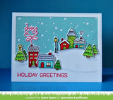 Lawn Fawn, Lawn Cuts Custom Craft Die, Stitched Hillside Backdrop: Landscape (LF1502)