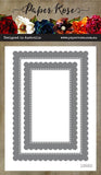 Paper Rose, Scalloped Rectangle Frames Metal Cutting Die (16682)