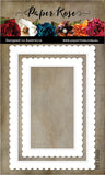 Paper Rose, Scalloped Rectangle Frames Metal Cutting Die (16682)