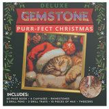 Deluxe Gemstone Diamond Painting Kit, Purr-fect Christmas (19338)