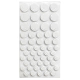 American Crafts, Sticky Thumb Dimensional Adhesive Foam 275/Pkg, White Dots, Assorted Sizes (340272)