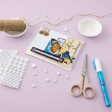 American Crafts, Sticky Thumb Dimensional Adhesive Foam 275/Pkg, White Dots, Assorted Sizes (340272)