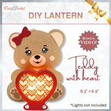 CrafTreat DIY Paper Lanterns, Teddy with Heart