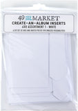 49 And Market, Create-An-Album Foundation Inserts, 6"x8" Assortment #1, White (CAA-32819)