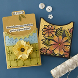 Spellbinders, Clear Stamp & Die Set by Wendy Vecchi, Tabbed Classics, Tabbed In & Out Sentiments (SDS-207)