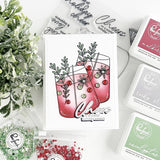 Pinkfresh Studio, Clear Stamps, Dies and Stencil Combo Set, Holiday Spirit