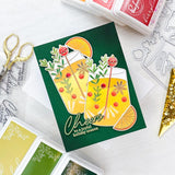 Pinkfresh Studio, Clear Stamps, Dies and Stencil Combo Set, Holiday Spirit