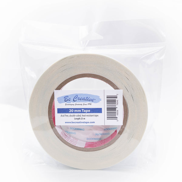 Be Creative Tape (Sookwang Tape), Double-Sided Adhesive Tape, 20mm (0.79") 27yd