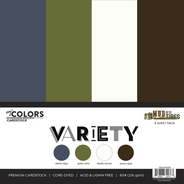 PhotoPlay Cardstock Variety Pack 8/Pkg, Mud On The Tires