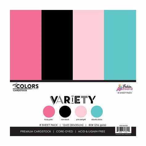 PhotoPlay Premium Cardstock Variety Pack 8/Pkg, Fashion Dreams