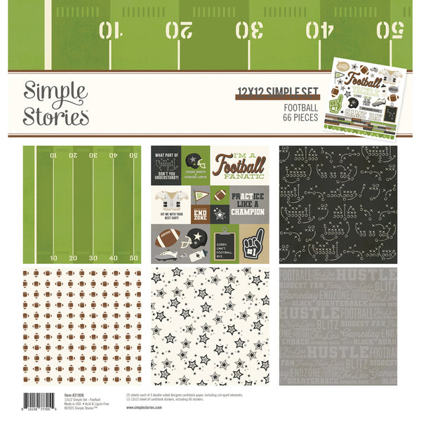 Simple Stories Collection Kit 12"X12", Football (21959)