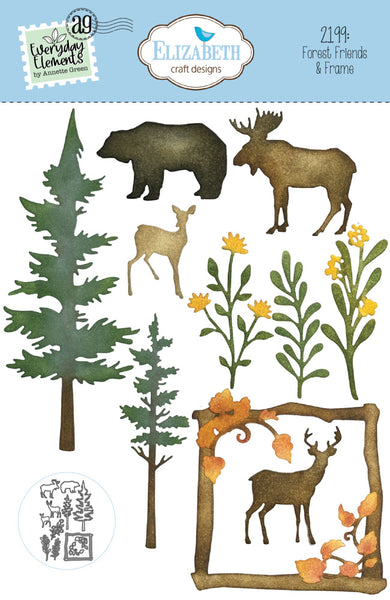 Elizabeth Craft Metal Die, Forest, Friends & Frame (2199)