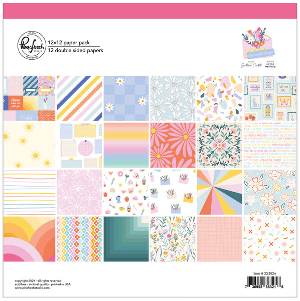 Pinkfresh Studio Double-Sided Paper Pack 12"X12", The Simple Things