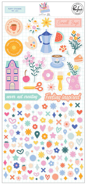 Pinkfresh Studio Puffy Stickers 5.5"X11", The Simple Things