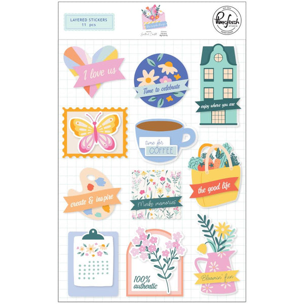 Pinkfresh Studio Layered Stickers 11/Pkg, The Simple Things