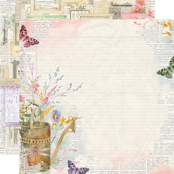 Simple Vintage Meadow Flowers Double-Sided Cardstock 12"X12", Wild & Beautiful