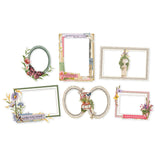 Simple Vintage Meadow Flowers Chipboard, Frames