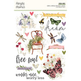 Simple Stories, Simple Vintage Meadow Flowers Rub-ons, 6"X8"