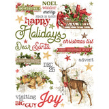 Simple Stories, Simple Vintage Yuletide Rub-Ons 6"X8"