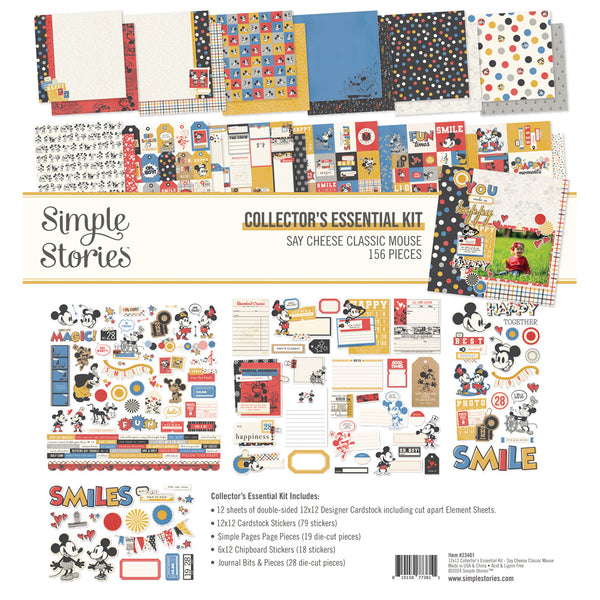 Simple Stories Collector's Essential Kit 12"X12", Say Cheese Classic Mouse
