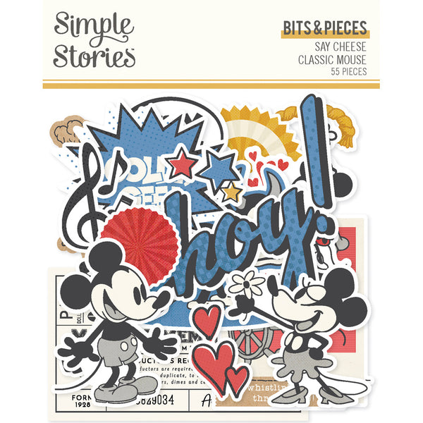 Simple Stories, Say Cheese Classic Mouse Bits & Pieces Die-Cuts, Icons